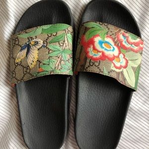 Gucci-GG Bloom supreme slide sandals women size 6